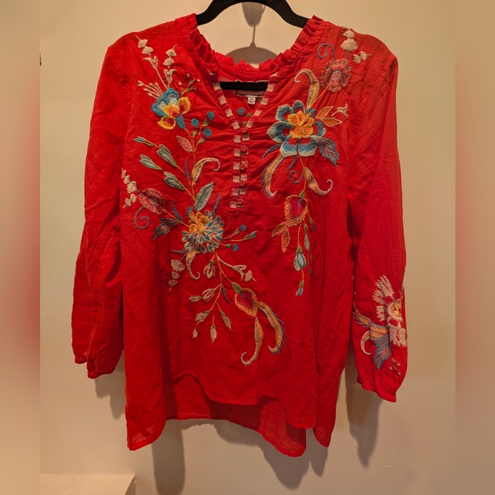 Johnny Was Joele Ruffle Field Blouse